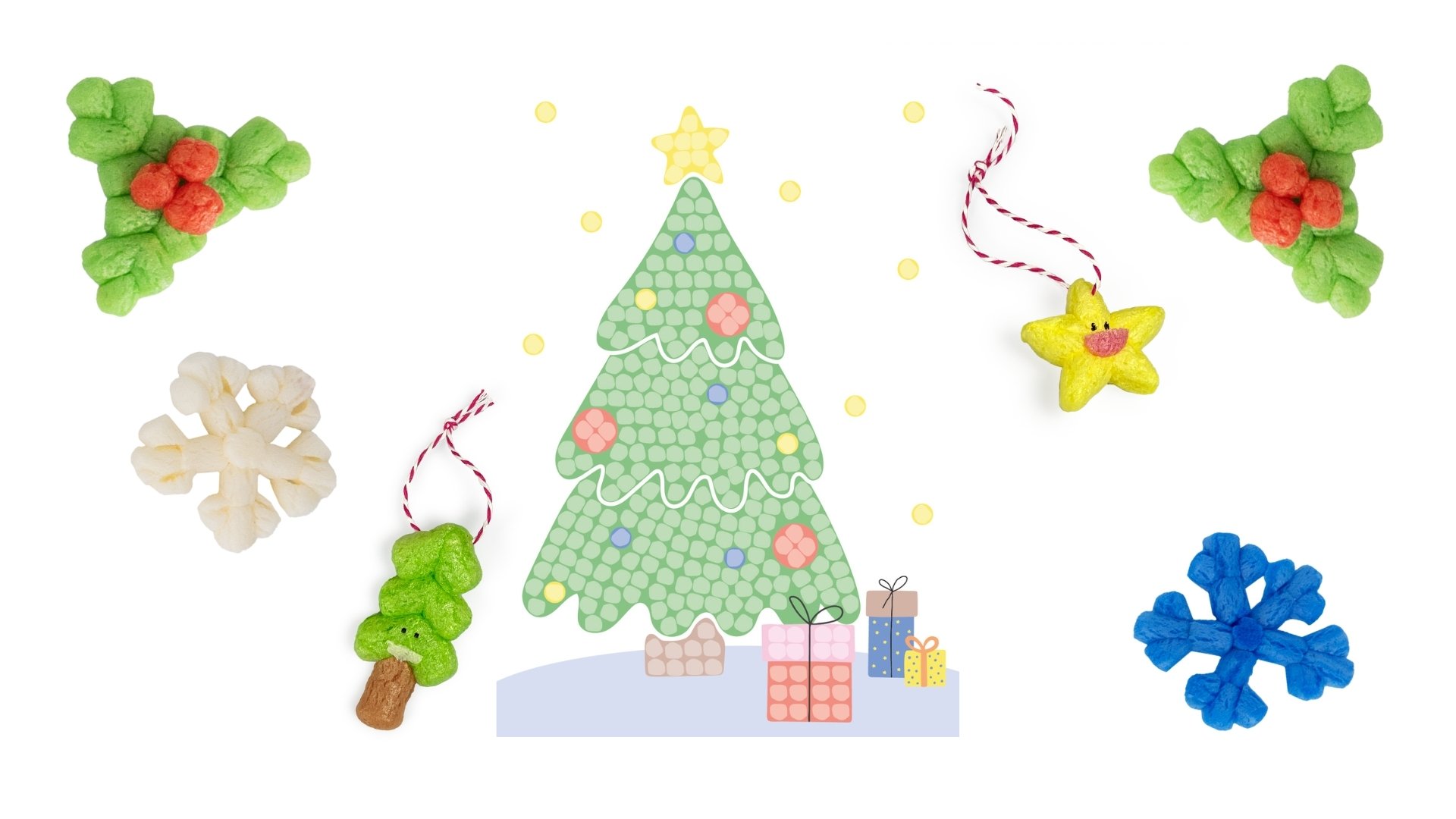 Unser Playmais-Mosaic Gratis-Download mit dem Motive Weihnachtsbaum